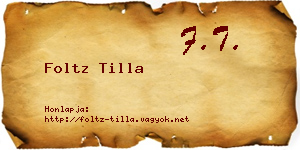 Foltz Tilla névjegykártya